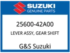 Suzuki Oem Part 25600-42A00 Lever Assy, Gear Shift New. Price: $55.16.