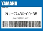 Yamaha Genuine Rear Footrest Assy 1 2UJ-27430-00-35 New. Price: $68.40.