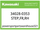 Kawasaki Oem Part 34028-0353 Step,fr,rh New. Price: $42.33.