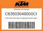 Ktm Genuine Rear Footpeg Bracket Right - C63503049000C1 New. Price: $90.50.