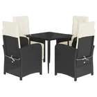 Patio Dining Set With Cushions Outdoor Furniture Black Poly Rattan Vidaxl New. Price: $507.99.