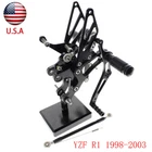 For Yzf R1 1998 1999 2000 2001 2002 2003 Cnc Rearset Footrest Footpegs Gp Adjust New. Price: $111.17.