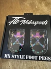 Flo Motorsports Standard Mount Mx Style Harley Footpegs Set Jet Fuel A1 New. Price: $144.00.