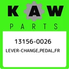13156-0026 Kawasaki Lever-change,pedal,fr 131560026, New Genuine Oem Part. Price: $132.88.