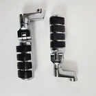 Kuryakyn Large Chrome Iso Offset Mount Foot Pegs For Harley Touring Softail Dyna Used. Price: $71.23.