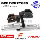 40MM Adjustable Silver Rider Foot Pegs Shinobi For Daytona T595 97 98 New. Price: $70.30.
