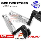 40MM Adjustable Silver Rider Foot Pegs Shinobi For CBR1100XX Blackbird 02 03 04 New. Price: $70.30.