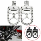2X Aluminum Wide Fat Foot Pegs Fit For Harley 84-17 Softail Sportster Road Glide New. Price: $28.99.
