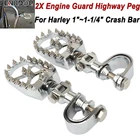 1"-1/4" Motorcycle Foot Pegs Engine Guard Highway Bracket Clamp Universal New. Price: $50.86.
