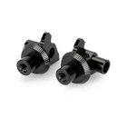 Puig Footpeg Mounts - Black, Front 21246N New. Price: $64.64.