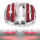 For Harley Touring Road King Led Light Footboard Floorboard Cover Chrome-red Us New. Price: $28.46.