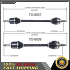 For Toyota Tercel FWD/4WD 1983-1987 Pair Of Front Cv Axle Shafts Surtrack Set Tt New. Price: $201.22.