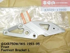 Suzuki GSX-R750 Front Footrest Bracket L 1993-95 Oem GSXR750W Hanger 43522-17E02 New. Price: $99.99.