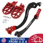Rear Brake Pedal + Shifter Lever Foot Pegs Bundle Fit For CRF250R CRF450R 2024 New. Price: $81.99.