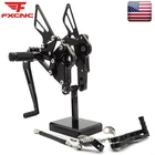 Cnc Black Rearset Footpegs Footrest Pedals For Yamaha FZ-09/MT09 2013-2017 New. Price: $115.99.