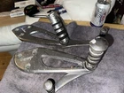 Honda VT1100 Spirit Shadow Right Jardine Footrest Footpeg & Mount Bracket Used. Price: $145.00.