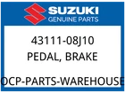 Suzuki Oem Part 43111-08J10 Pedal, Brake New. Price: $136.50.
