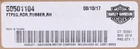 Genuine Harley-davidson Right Rubber Foot Peg Part Number 50501104 New. Price: $14.99.