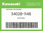 Kawasaki Genuine Step,fr,rh 34028-1148 New. Price: $49.47.