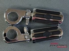Genuine Harley Davidson Chrome & Rubber Highway Pegs + Billet Mounts 1/4" Used. Price: $68.00.
