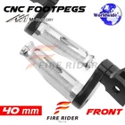 40MM Adjustable Silver Rider Foot Pegs Shinobi For CBR954RR 02 03 New. Price: $70.30.