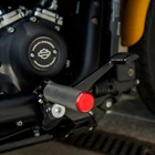 Arlen Ness 07-955 Fusion Passenger Knurled Red Foot Pegs 18-25 M8 Harley Softail New. Price: $76.90.