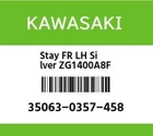 Genuine Kawasaki 35063-0357-458 Front Left Footrest Stay Bracket 1400GTR Concour New. Price: $113.11.