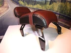 Indian Scout Bobber Passenger Seat With Backrest Brown Rogue 2882853-LNA Used. Price: $272.99.