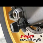 S-fight Black Swingarm Spools For Ninja 650R ER-6N ER-6F 12 13 14 15 16 New. Price: $39.94.