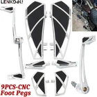 Cnc Floorboards Foot Pegs Brake Arm Shifter Levers Pedal For Harley Touring New. Price: $285.99.