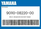 Yamaha Genuine Bolt, Hexagon Socket Head 90110-08220-00 New. Price: $9.76.