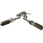 Harley-davidson Small Chrome & Rubber Foot Pegs With Short Offset Brackets Used. Price: $40.00.