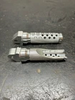 Emgo 50-11231A Slash-cut Style Footpegs, Rider Silver New. Price: $15.00.