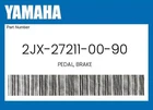 Yamaha Genuine Pedal, Brake 2JX-27211-00-90 New. Price: $59.23.