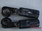 Genuine Harley Davidson Willie Skull Highway Pegs + Billet Mounts Black 1/4" Used. Price: $95.00.