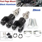 Black Aluminum 29MM Foot Pegs Mount For Harley Softail Touring Road King Glide New. Price: $13.05.