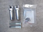 Harley 00-UP Softails Oem Pair 3'' Chrome Passenger Peg Supports + Hardware Used. Price: $49.00.