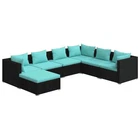Patio Lounge Set Outdoor Sectional Sofa Table Garden Poly Rattan Vidaxl New. Price: $613.99.
