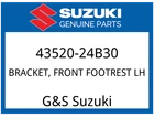 Suzuki Oem Part 43520-24B30 Bracket, Front Footrest Lh New. Price: $299.15.