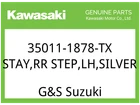 Kawasaki Oem Part 35011-1878-TX Stay,rr Step,lh,silve New. Price: $107.34.