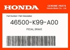 Honda Genuine Pedal, Brake 46500-K99-A00 New. Price: $45.40.