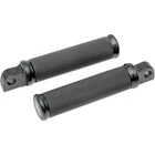 Drag Specialties Black Knurled Footpegs - Harley Dyna Sportster Fxr Chopper New. Price: $54.01.