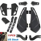 Floorboards Touring Street Glide Black Footboards For Harley Road New. Price: $195.90.