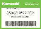 Kawasaki Genuine Stay,fr Step,rh,f.s.black 35063-1522-18R New. Price: $135.93.