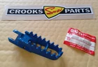 Nos 43550-01B30-19F Blue 1988 RM125 J Suzuki Right Hand Footrest With 8MM Pin New. Price: $40.88.