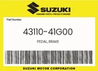 Suzuki Genuine Pedal, Brake 43110-41G00 New. Price: $140.05.