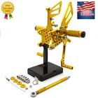 For GSXR1000 2000-2004 Cnc Rearset Footpeg Footrest Gold Pedals Shift Adjustable New. Price: $101.17.