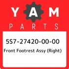 5S7-27420-00-00 Yamaha Front Footrest Assy (right) 5S7274200000, New Genuine Oem. Price: $469.66.