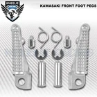 Front Footrest Pegs/main Step Lh+rh Silver Pair Kawasaki Ninja Zx/zr/zzr New. Price: $16.70.