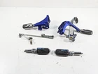 2009 Harley Fxcwc Softail Rocker Flame Foot Peg & Blue Brackets Set 33683-07A Used. Price: $229.99.